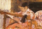 Mary Cassatt Lydia at a Tapestry Loom oil painting